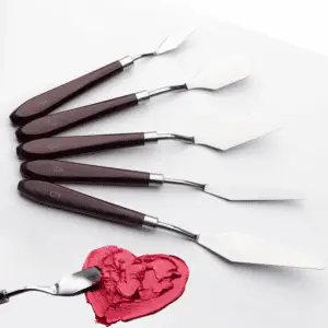 5 Piece Palette Knifes Painting Knife Set for Oil, Acrylic Paint,Cake Decorating,Stainless Steel Pallet Knife Paint Knife Art Spatula for Various Types of Painting,Colormixing,Smearing