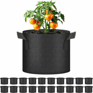 Plant Grow Bags 5 Gallon 20-Pack, Tomoato Planter Pots with Handles, Aeration Nonwoven Fabric, Heavy Duty Gardening Planter for Vegetable, Herbs and Flowers, Black New