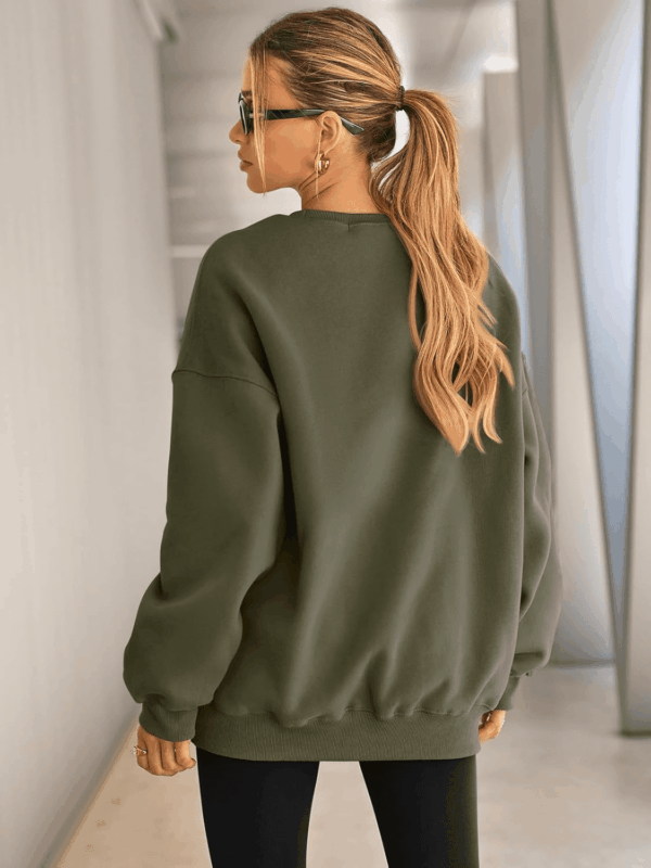 Womens Oversized Sweatshirts Hoodies Fleece Crewneck Sweaters Casual Tops Comfy Fall Fashion Outfits Winter Clothes 2025 - Image 2