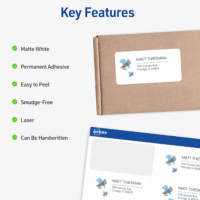 Printable Shipping Labels with Sure Feed, 2" X 4" Customizable Stickers, White, 250 Blank Mailing Labels, Great for Mailing, Shipping, and More (5263) - Image 3