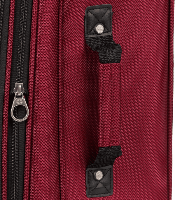 Sion Softside Expandable Luggage, Burgundy, Checked-Medium 25-Inch - Image 9