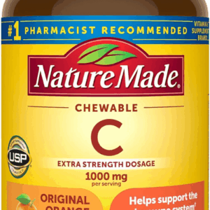 Extra Strength Dosage Chewable Vitamin C 1000 Mg per Serving, Dietary Supplement for Immune Support, 90 Tablets, 45 Day Supply