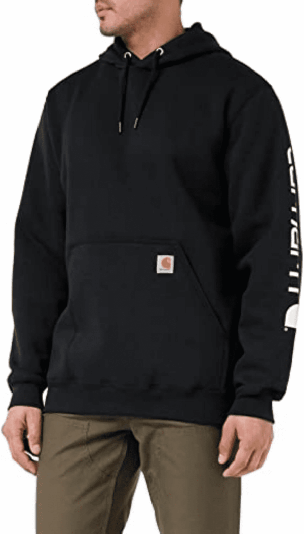 Men'S Loose Fit Midweight Logo Sleeve Graphic Sweatshirt