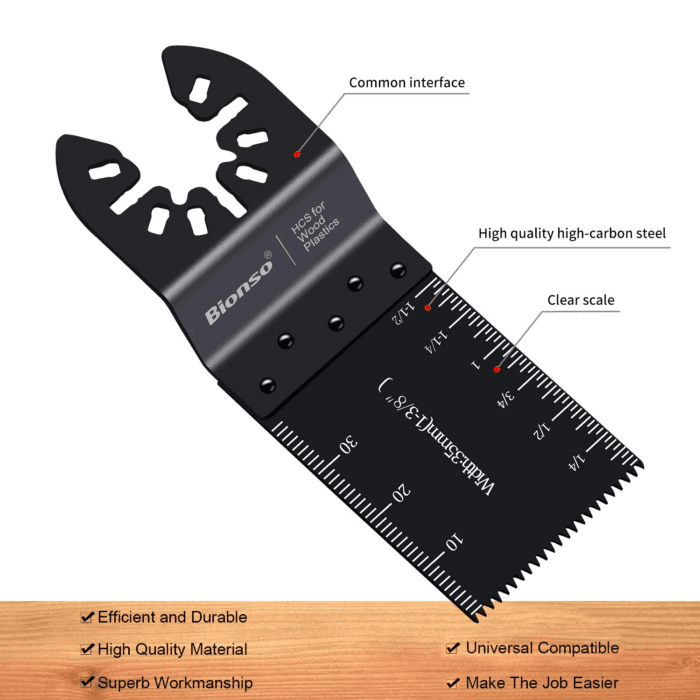 55PCS Oscillating Saw Blades, Professional Universal Titanium Multitool Blades for Wood Plastics Metal, Quick Release Multi Tool Kits Fit Dewalt Ryobi Milwaukee Rockwell Fein Makita - Image 2