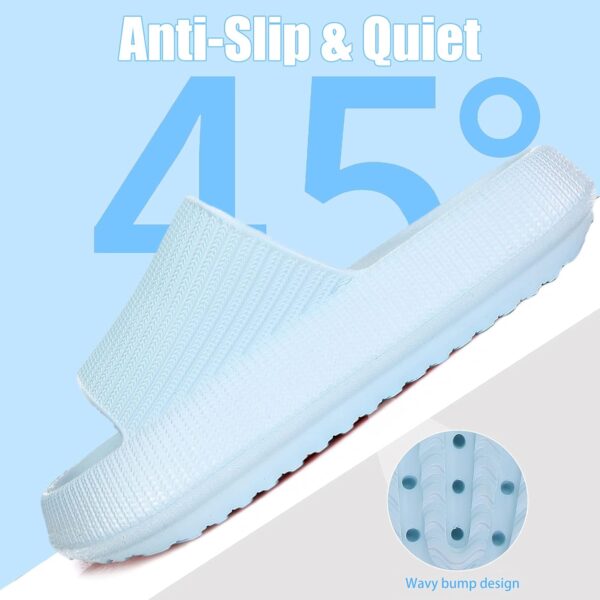 Cloud Slippers for Women and Men, Pillow House Slippers Shower Shoes Indoor Slides Bathroom Sandals, Ultimate Comfort, Lightweight, Thick Sole, Non-Slip, Easy to Clean - Image 5