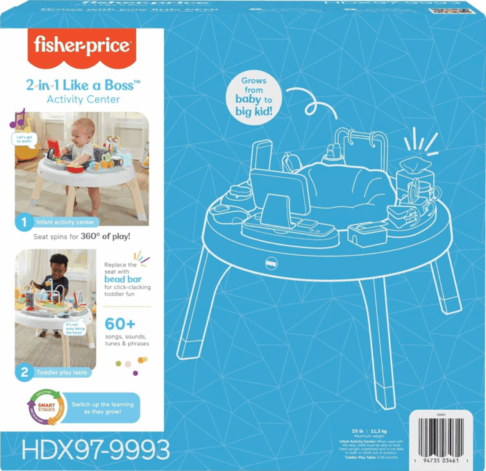 Baby to Toddler Learning Toy 2-In-1 like a Boss Activity Center and Play Table with Lights Music and Sounds - Image 6