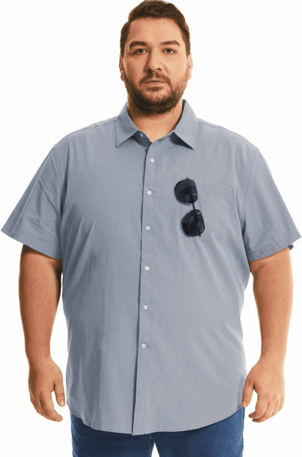 Big and Tall Mens Cotton Button down Shirt 2XL-6XL