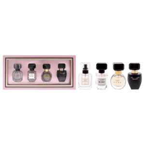 Fragrance Discovery Set for Women - 4 Pc Mini Gift Set with Bombshell, Tease, Bare, and Very Sexy Night EDP Sprays (0.25Oz Each)