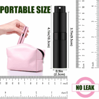 8ML Mini Atomizer Perfume Travel (Matte Black) Refillable Bottle Portable Spray Bottle for Cologne and Perfume (3Pcs) - Image 7