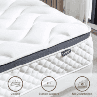 Twin Mattress,10 Inch Twin Size Mattress in a Box,Gel Memory Foam and Innerspring Hybrid Mattress with Individual Pocket Spring for Motion Isolation,Pressure Relief,Medium Firm Feel - Image 5