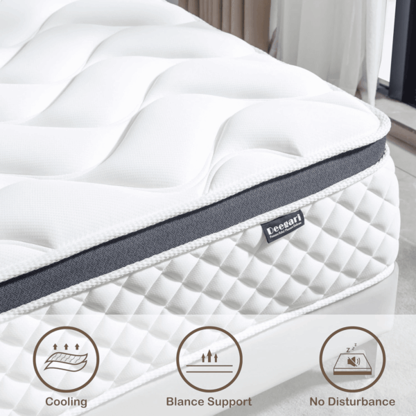 Twin Mattress,10 Inch Twin Size Mattress in a Box,Gel Memory Foam and Innerspring Hybrid Mattress with Individual Pocket Spring for Motion Isolation,Pressure Relief,Medium Firm Feel - Image 5