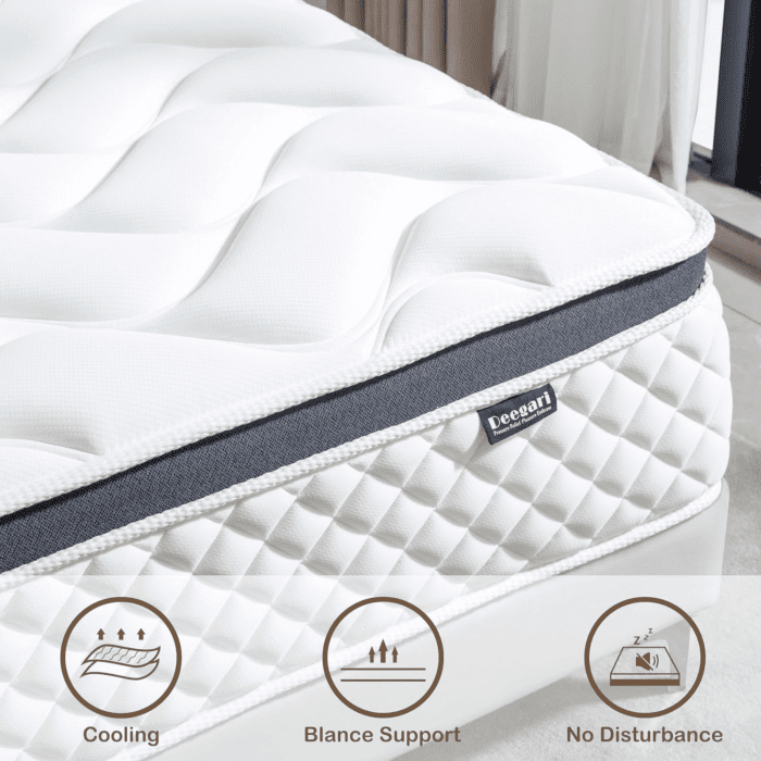 Twin Mattress,10 Inch Twin Size Mattress in a Box,Gel Memory Foam and Innerspring Hybrid Mattress with Individual Pocket Spring for Motion Isolation,Pressure Relief,Medium Firm Feel - Image 5