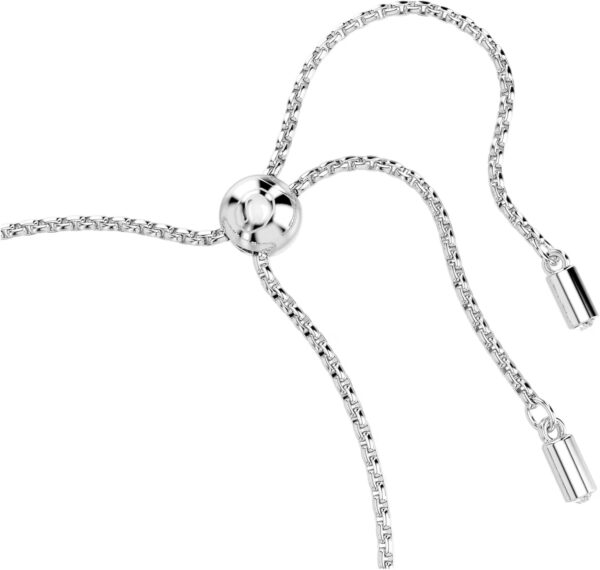 Imber Tennis Bracelet, Mixed round Cuts, Blue, Rhodium Finish - Image 4
