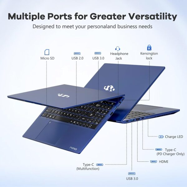15.6" Fhd-Ips-Business Laptop, 8 Cores Intel I5-12450H 32GB RAM 1TB Ssd(Beat I7-11800H, up to 4.4 Ghz) Computer with 100W Type-C Fingerprint Backlit Keyboard Wifi-6 Numpad Win 11 - Image 7