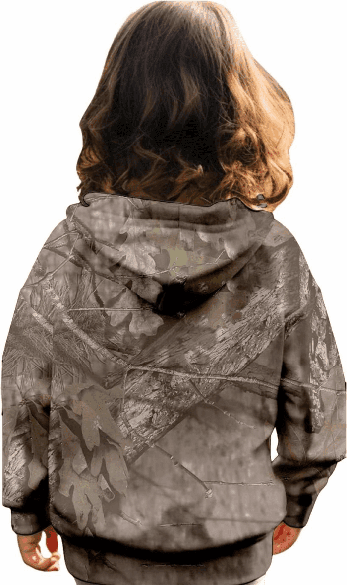 Camo Hoodies for Teen Girls Cute Sweatshirt Maple Leaf Print Oversized Fleece Sweatshirts Pullover Tops with Pocket - Image 5