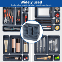 45 Pack Tool Box Organizer Tray, 3-Sizes Tool Box Organizers and Storage, for Hammer, Wrench, Screw, Small Parts Toolbox Organization, Tool Cart Chest Garage Drawer Organizer Tray, Grey - Image 7