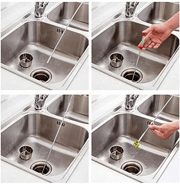 Drain Snake, Drain Clog Remover - Gutter Cleaning Tools Drain Cleaner for Toilet Sewer Shower Kitchen Bathroom Tub Clogged Drains Opener Cleaning Tool, Flexible Grabber Claw Pick up Reacher (79 Inch) - Image 4