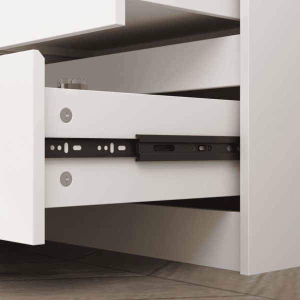 9 White Drawer Dressers, Modern Large Dresser for Bedroom Organize, Wooden Long Dresser with 9 Handle Free Drawers, Storage Chest of Drawers for Living Room Office, Ball Bearing Slide (63" W) - Image 5