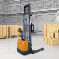 Electric Walkie Stacker, 3300 Lbs Capacity 130“ Lift Height Powered Drive and Lift Electric Stacker, with Straddle Legs Adjustable Forks Material Lift - Image 7