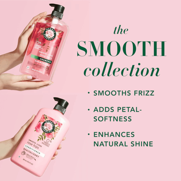 Shampoo & Conditioner Set, Smooth Collection, Paraben-Free, Color-Safe, with Rose Hips & Vitamin E, 29.2 Fl Oz Each, 2-Pack - Image 2