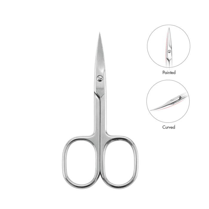 Premium Manicure Scissors Multi-Purpose Stainless Steel Cuticle Pedicure Beauty Grooming Kit for Nail, Eyebrow, Eyelash, Dry Skin Curved Blade 3.5 Inch - Image 3