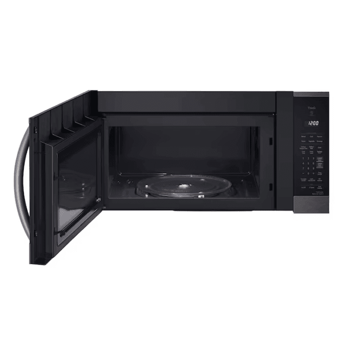 1.8-Cu Ft 29.88-In Over-The-Range Microwave with Sensor Cooking ( Printproof Black Stainless Steel ) - Image 2