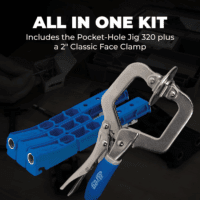 Durable Pocket-Hole Jig 320 with Classic 2 Inch Face Clamp - Includes Wood Clamps for Woodworking & Tight Spaces - for Materials 1/2 Inch to 1 1/2 Inch Thick - Image 2