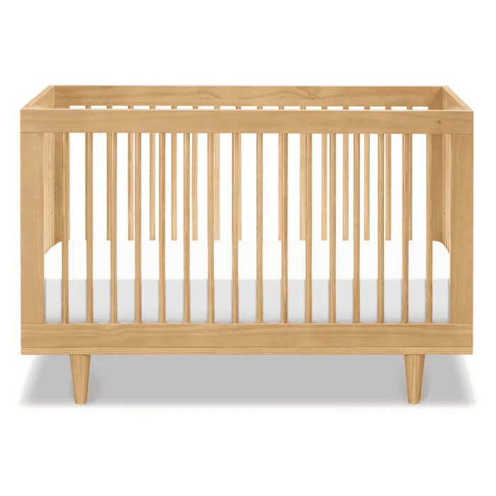 Marley 3-In-1 Convertible Baby Crib with Toddler Bed & Daybed Conversion, Durable & Easy to Assemble - GREENGUARD Gold Certified - with 4 Adjustable Mattress Heights - Honey - Image 7