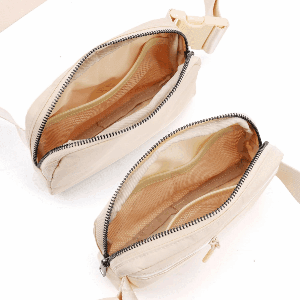 Mini Fanny Pack Creamy Belt Bag for Women and Men, Fashionable Waterproof Waist Pack with Adjustable Strap for Traveling, Hiking, Jogging, Cycling - Image 3