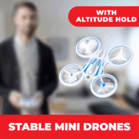 UFO 4000 Mini Drone for Kids - LED Remote Control Drone, Small RC Quadcopter for Beginners, 2.4Ghz Remote Control, 360 Flips, 2 Speed UFO Flying Toy for Kids, 2 RC Toy Batteries - Image 4