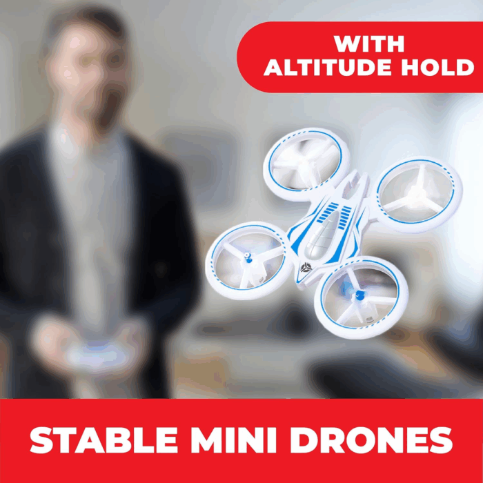 UFO 4000 Mini Drone for Kids - LED Remote Control Drone, Small RC Quadcopter for Beginners, 2.4Ghz Remote Control, 360 Flips, 2 Speed UFO Flying Toy for Kids, 2 RC Toy Batteries - Image 4