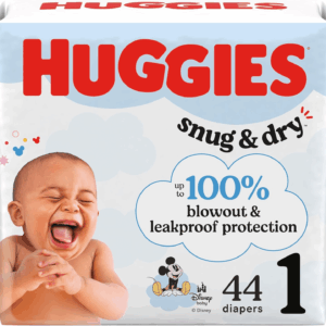 Size 1 Diapers, Snug & Dry Newborn Diapers, Size 1 (8-14 Lbs), 44 Count, Packaging May Vary