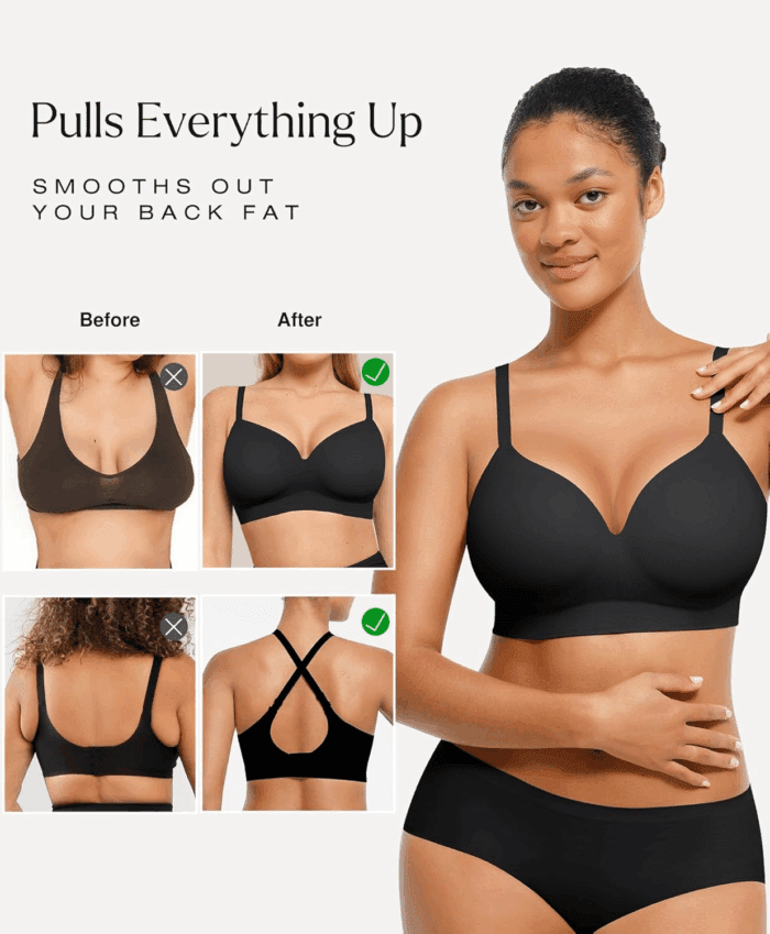 Bras for Women Support Push up Bralettes Full Coverage No Underwire Seamless Comfortable Everyday Bras - Image 4