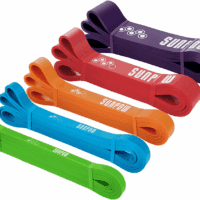 Pull up Assistance Bands - Set of 5 Resistance Heavy Duty Workout Exercise Stretch Fitness Bands Assist Set for Body, Instruction Guide and Carry Bag Included