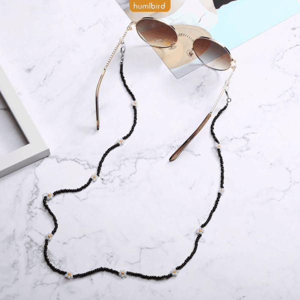 Mask Lanyard Eyeglasses Chain Healing Crystal Beaded Sunglasses Chains with Pearl for Women - Image 6