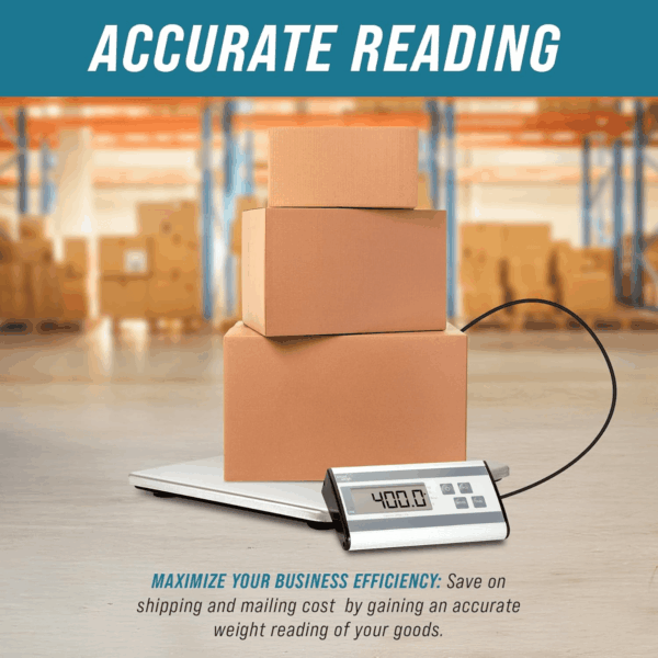 440Lbs X 6 Oz. Digital Heavy Duty Shipping and Postal Scale, with Durable Stainless Steel Large Platform, UPS USPS Post Office Postal Scale and Luggage Scale - Image 5