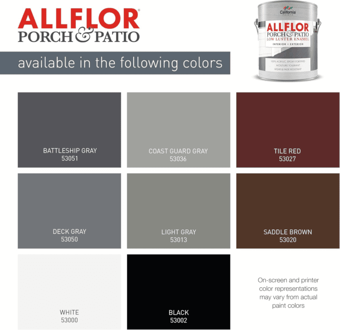 ALLFLOR Porch, Patio and Floor Enamel Paint, Saddle Brown, 1 Quart, Extremely Durable Water-Based Formula, Ideal for Patios, Pool Decks, Basements & More - Image 4