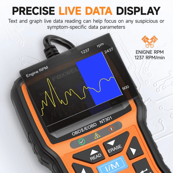 NT301 OBD2 Scanner Live Data Professional Mechanic OBDII Diagnostic Code Reader Tool for Check Engine Light - Image 4