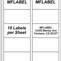 2X4 Shipping Address Labels - 500 Count, 50 Sheets for Printer - 10-UP Internet Mailing Stickers - 2" X 4" FBA Labels for Laser/Inkjet Printer
