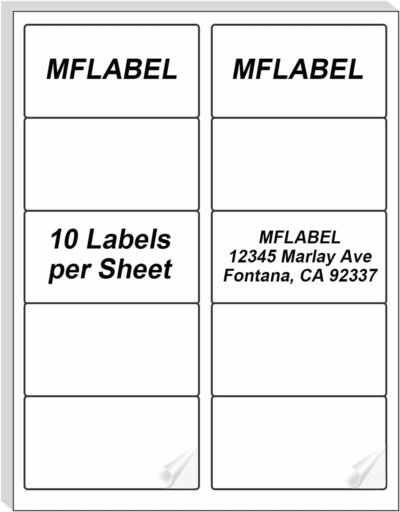2X4 Shipping Address Labels - 500 Count, 50 Sheets for Printer - 10-UP Internet Mailing Stickers - 2" X 4" FBA Labels for Laser/Inkjet Printer