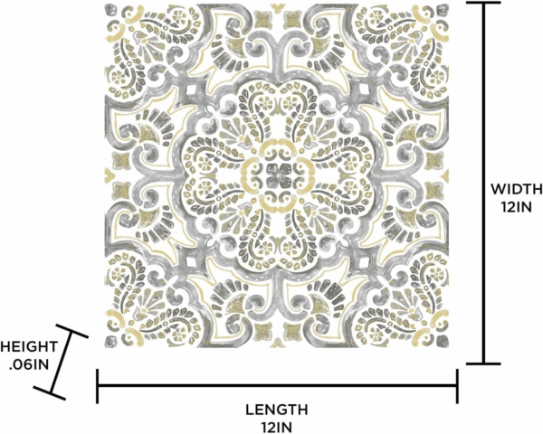FP2947 Antico Peel & Stick Floor Tiles, Multicolor - Image 8