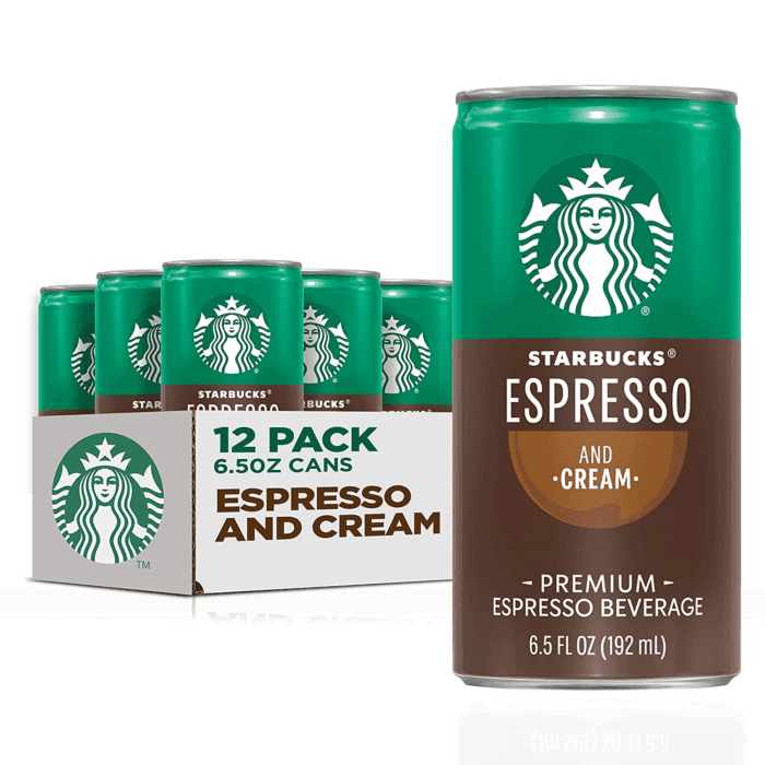 - RTD Coffee Espresso and Cream, 6.5Oz Cans (12 Pack) (Packaging May Vary)