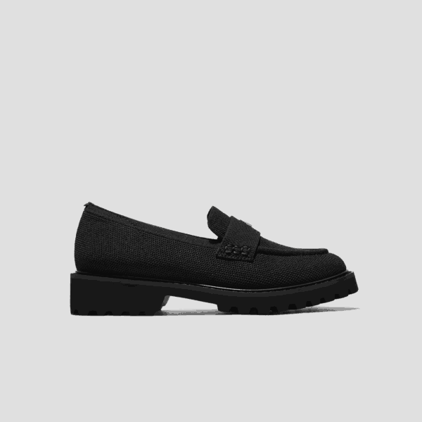 Francesca Women'S Loafers, Waterproof Round-Toe Platform Chunky Heel Loafers Black - Image 2