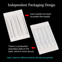 Body Piercing Needles,  10Pcs 16G Stainless Steel Sterile Disposable Ear Nose Navel Nipple Lip Piercing Needles - Image 3