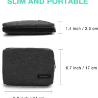 Electronics Organizer Travel Case, Small Cord Bag, Tech Organizer as Travel Accessories for Men Women, Cable Essentials for Phone, SD Card, Black - Image 6