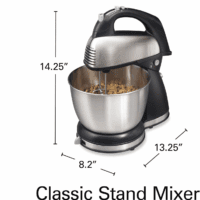 Classic Stand and Hand Mixer, 4 Quarts, 6 Speeds with Quickburst, Bowl Rest, 290 Watts Peak Power, Black and Stainless - Image 8