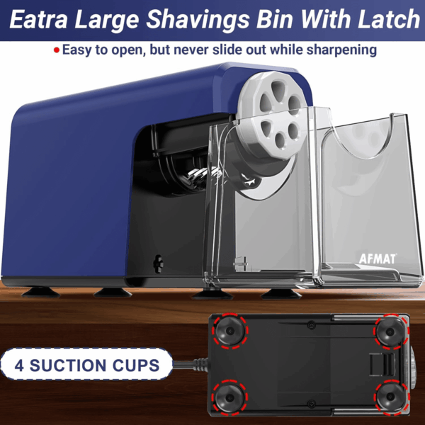 Electric Pencil Sharpener Heavy Duty, 6 Holes, Auto Stop Pencil Sharpener for Artists, Classroom Electric Sharpener for 6-11Mm Pencils, 7000 Sharpening Times, Do Not Eat up Colored Pencils - Image 6