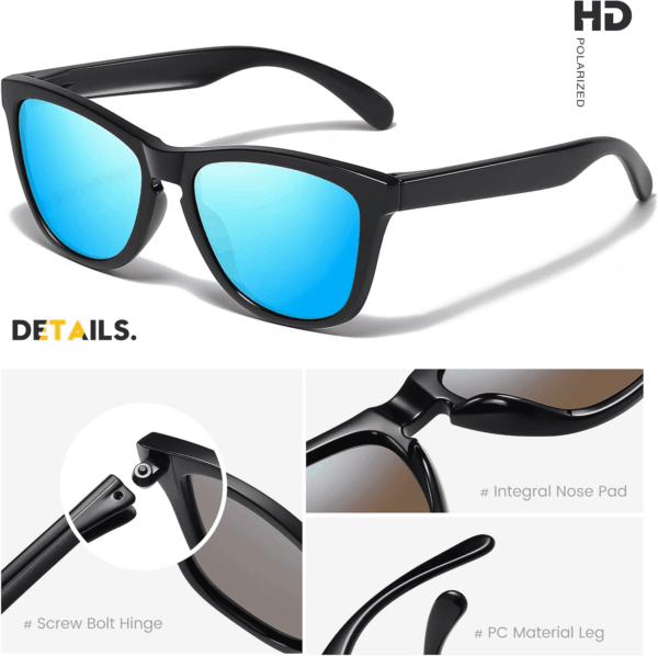 Sunglasses Womens Polarized Sunglasses for Mens Womens Retro Mirror Lens for Driving Fishing UV400 Protection - Image 3