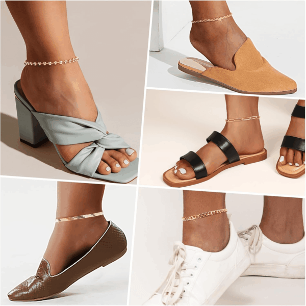 Extra Large Anklets for Women Large Ankle, 14K Real Gold Dainty Anklets for Women Waterproof, 10"+2" Adjustable Large Ankle Bracelets for Women plus Size, Ankle Bracelets for Women Trendy - Image 6