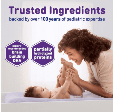 Gentlease Baby Formula, Clinically Proven to Reduce Fussiness, Crying, Gas & Spit-Up in 24 Hours, Brain-Building Omega-3 DHA & Choline, Infant Formula Powder, Baby Milk, 19.9 Oz Can, 4 Count - Image 4